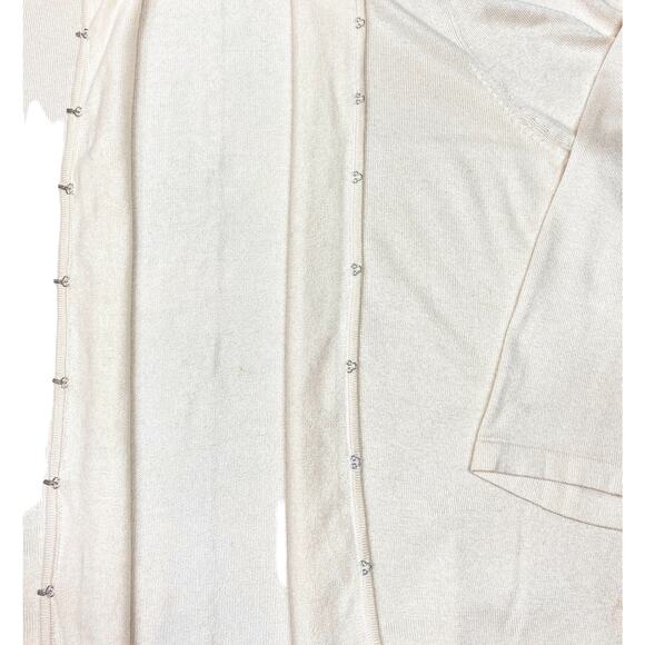 NWT Ann Taylor Ivory Cardigan Silk and Cashmere Tuxedo Front Size XL - Picture 7 of 8
